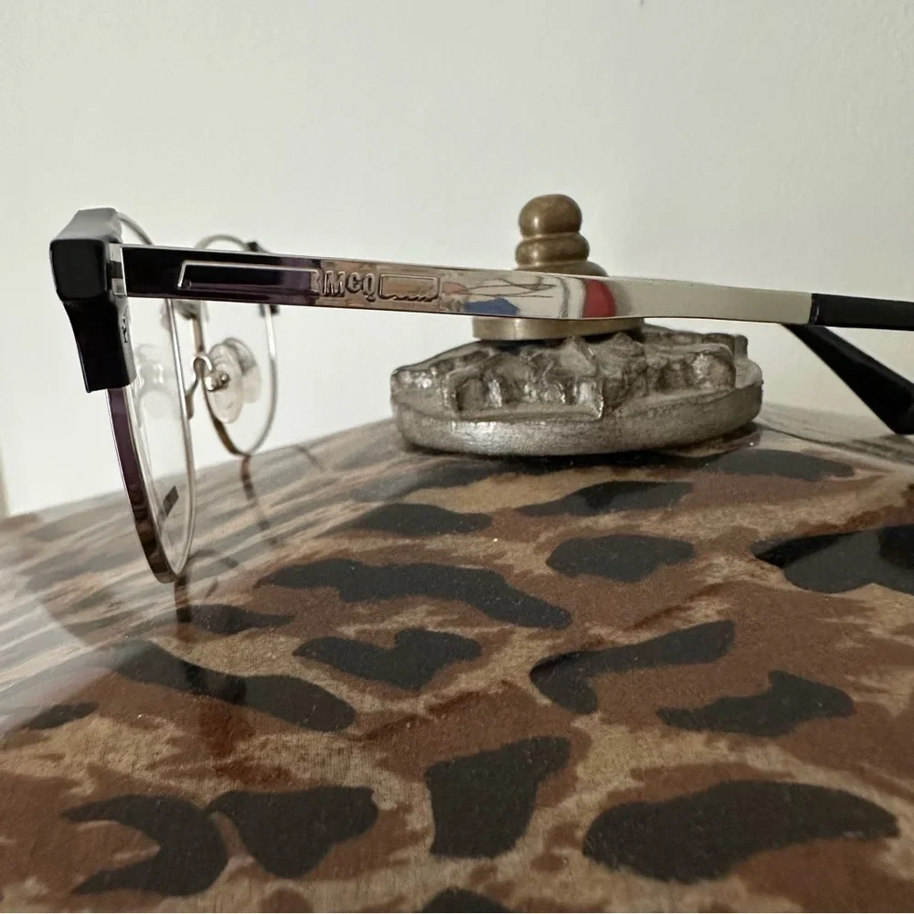 MCQ ALEXANDER MCQUEEN MQO1590 003 SILVER EYEGLASSES 51-20 145 NWOT Unisex